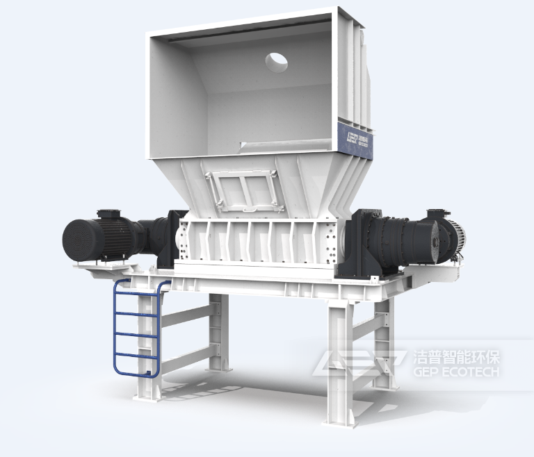 雙軸剪切式撕碎機(jī)渲染圖