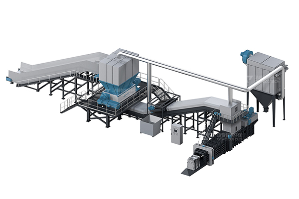 固廢垃圾破碎機(jī)大件垃圾破碎生產(chǎn)線