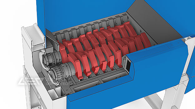 雙軸廚余垃圾撕碎機(jī)