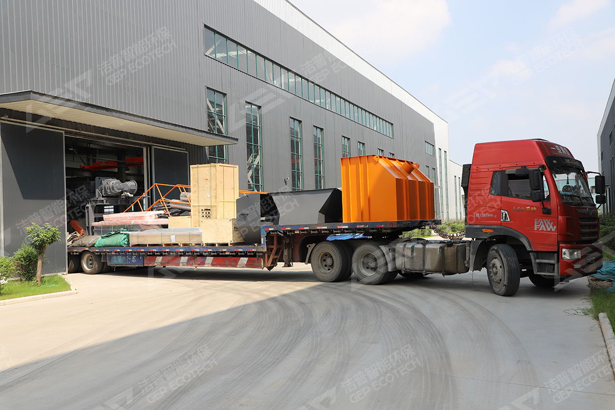 潔普兩臺智能電子垃圾破碎設備順利發(fā)貨