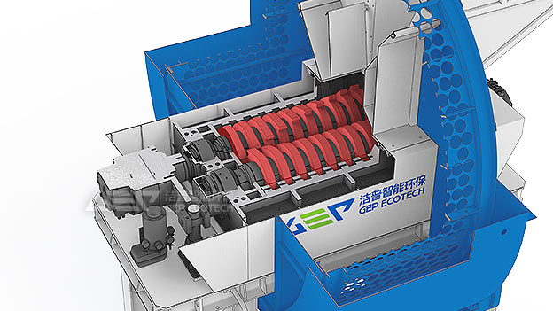 雙軸輪胎撕碎機(jī)