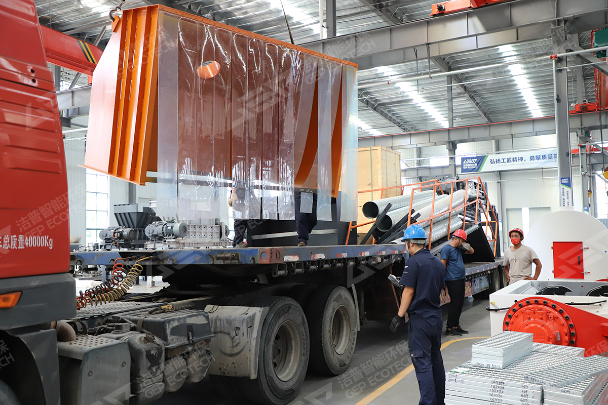 玻璃纖維廢絲循環(huán)再利用！潔普GS3玻璃纖維破碎設(shè)備順利發(fā)貨！