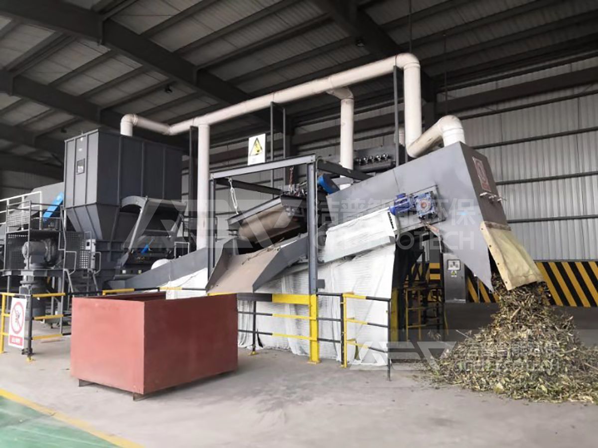 江蘇園林垃圾處置項(xiàng)目GDB雙軸破碎機(jī)