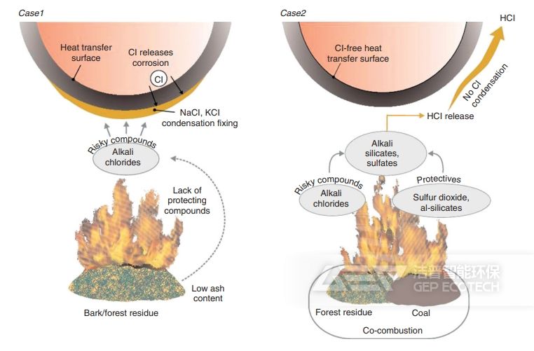 生物質(zhì)與含硫和鋁硅酸鹽的煤共燃可避免產(chǎn)生堿性氯化物