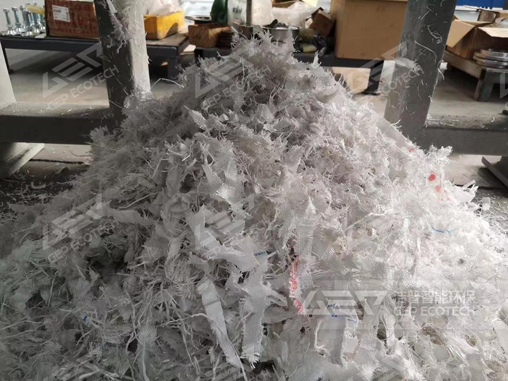 破碎后的編織袋、噸袋